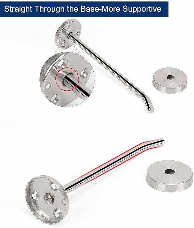 NearMoon Coat Hooks, Wall Mount Hooks for Hanging Hat Hurse Robe, 304 Stainless Steel Heavy Duty Towel Hangers for Bathroom Livingroom Hotel Kitchen Garage, 6 Pack (8 Inch, Brushed Nickel) - ModernBath