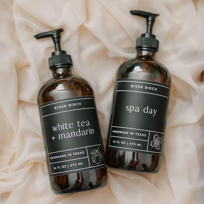River Birch Palo Santo Scented Natural Hand Soap Refill - Handmade Moisturizing Hand Wash Luxury Scented Hydrating Soap - Vegan and Non-Toxic - 32 Fl Oz - ModernBath