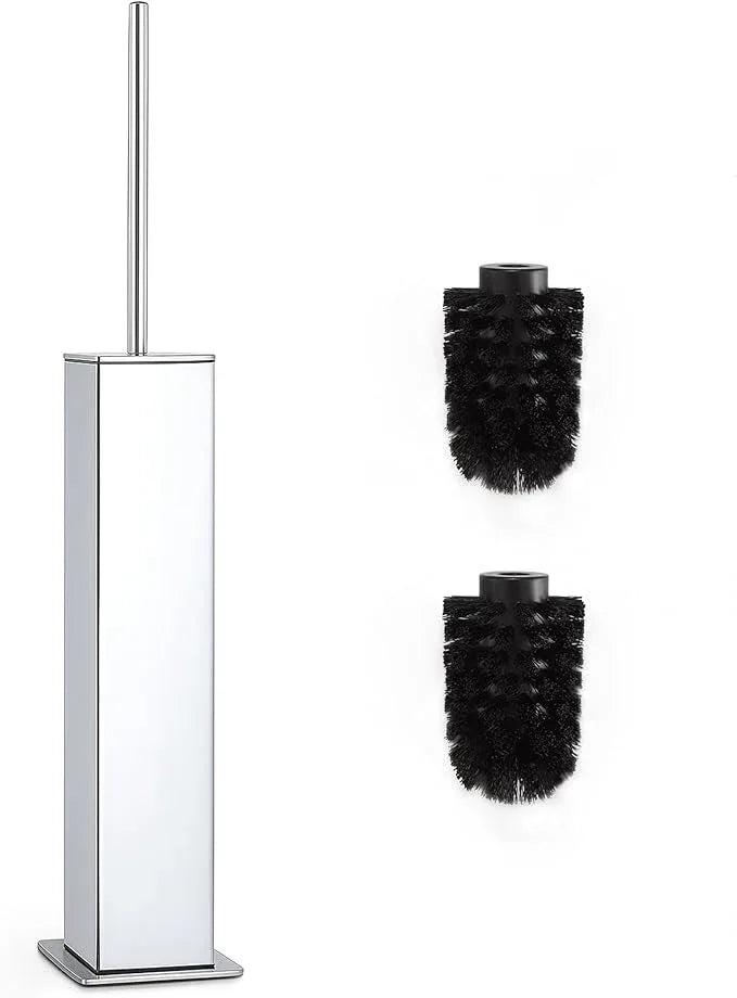 Chrome Toilet Brush and Holder,Toilet Bowl Brush with Extra Long Handle - ModernBath