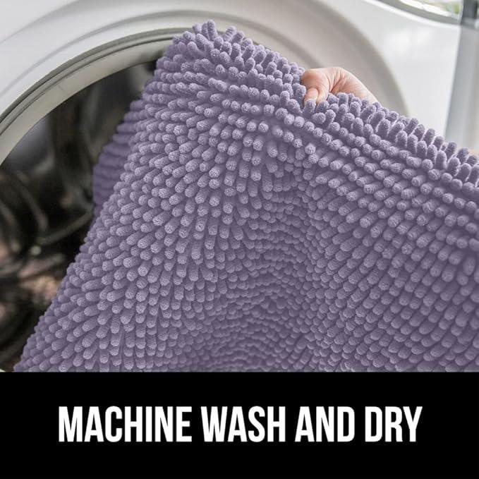 GORILLA GRIP Bathroom Rug Sets, Soft Chenille 2 Piece Area Rugs Set, Toilet Base Mat and 30x20 Carpet, Absorbent Microfiber Washable Mats Dry Quickly, Home Décor and Bath Room Accessories, Lt Purple - ModernBath