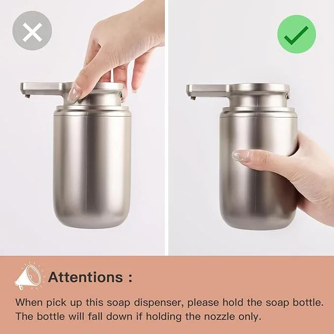 LAOPAO Automatic Soap Dispenser, Liquid Hand Soap Dispenser for Bathroom Kitchen Rechargeable Touchless Hand Soap Pump, 10oz - ModernBath