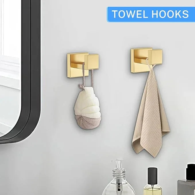 10-Piece Brushed Gold Bathroom Hardware Set Gold Towel Bar Set,Towel Holder/Rack for Bathroom,Stainless Steel Wall-Mounted 23.6 Inch Bathroom Accessories Set - ModernBath