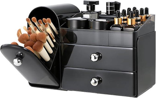 Makeup Organizer,Vanity Organizer with Makeup Brush Holder,Large Skincare Organizers and Bathroom Countertop Organizer,Storage Lipstick,Perfume,Nail Polish,Beauty,Hair Accessories,Gifts for Women - ModernBath