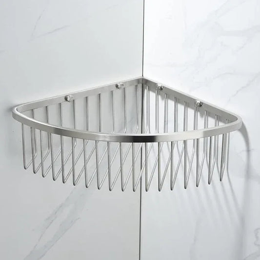 Segistan Corner Shower Caddy Organizer, SUS304 Stainless Steel Heavy Duty Rust-Proof Shelf Organizer, Wall Mounted Storage Rack for Bathroom, Kitchen, Brushed Nickel - ModernBath