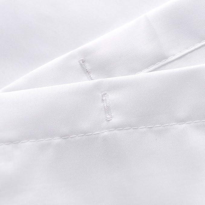 N&Y HOME Fabric Shower Curtain or Liner with Magnets - Washable Hotel Quality Cloth Shower Curtain for Bathroom - White, 71x72 - ModernBath