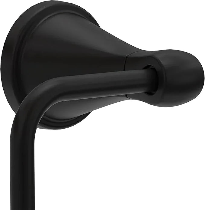 Delta Faucet Becker (1-Pack) Toilet Paper Holder, Matte Black, Wall Mounted Euro Hook Design BCK50-MB - ModernBath