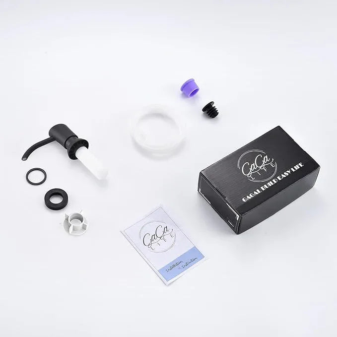 GAGALIFE Built in Counter Soap Dispenser for Kitchen Sink and Extension Tube Kit, Anti-Leakage Upgrade with 40" Tube No More Top Refill (Matte Black) - ModernBath