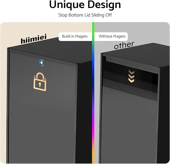 HIIMIEI Acrylic Tissue Box Cover Tissue Holder Napkin Dispenser for Home Office Restaurant-Black - ModernBath