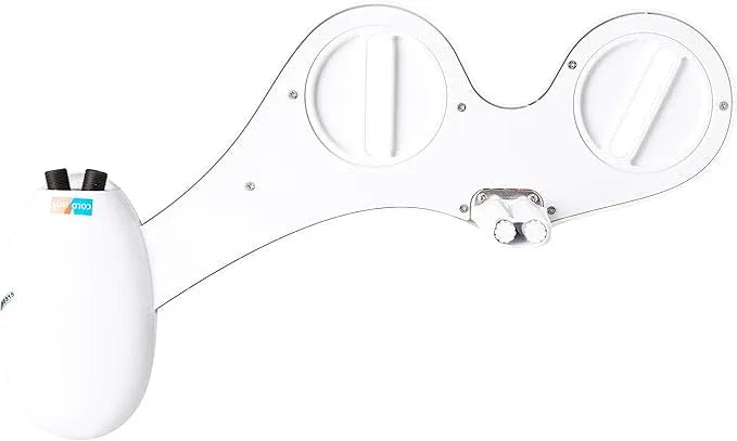 Brondell Bidet Left Hand Bidet Attachment SouthSpa Dual Temperature and Dual Nozzle - control panel on left side - Dual Temperature for warm water wash with Dual Positionable Nozzles, LH-22 - ModernBath