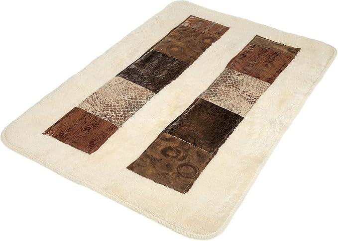Zahari Home Zambia Animal Print Bathroom Rug Classic Luxury Bath Rug Contemporary Decor Beautiful Shower Mat Unique Design Stylish Bathroom Rug Bath Shower Tub Decor Western Country - ModernBath