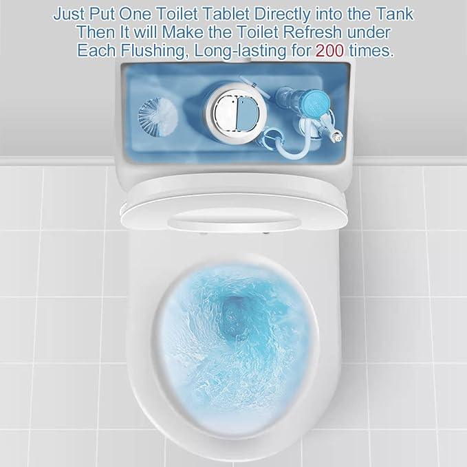 KIISIISO Toilet Bowl Cleaner Tablets, 12 PACK Commercial Household Bathroom Cleaners, Automatic Toilet Tank Cleaners Deodorizers(Blue and White) - ModernBath