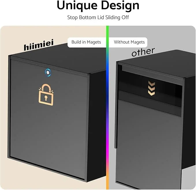 HIIMIEI Tissue Box Cover, Acrylic Tissue Holder Napkin Dispenser for Home Office Restaurant Desk Decor, Black Square 5.4x5.4x5.4'' - ModernBath