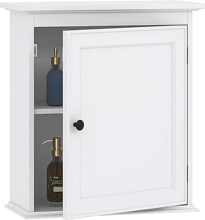 Spirich Small Bathroom Wall Cabinet, Wall Mounted Storage Cabinet, Medicine Cabinet Organizer for Bathroom, Kitchen, Living Room, White - ModernBath