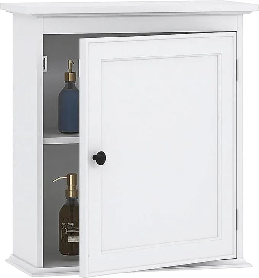 Spirich Small Bathroom Wall Cabinet, Wall Mounted Storage Cabinet, Medicine Cabinet Organizer for Bathroom, Kitchen, Living Room, White - ModernBath
