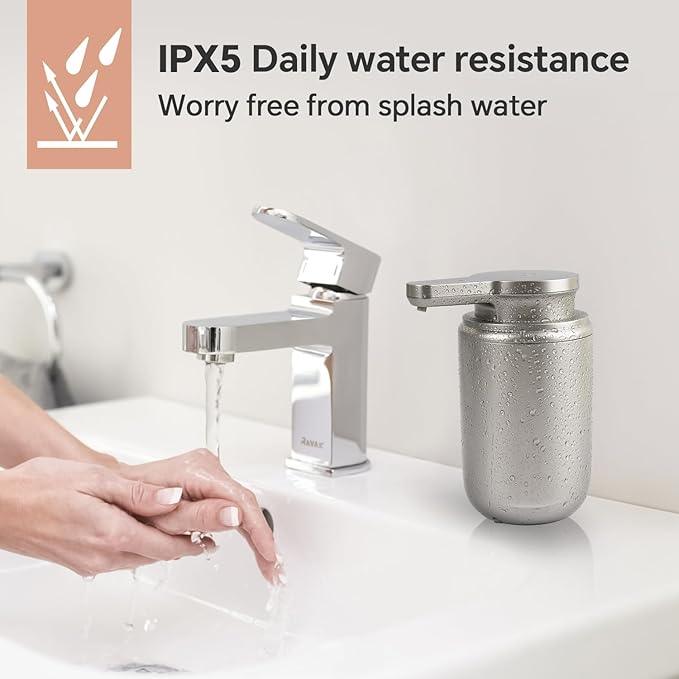 LAOPAO Automatic Soap Dispenser, Liquid Hand Soap Dispenser for Bathroom Kitchen Rechargeable Touchless Hand Soap Pump, 10oz - ModernBath