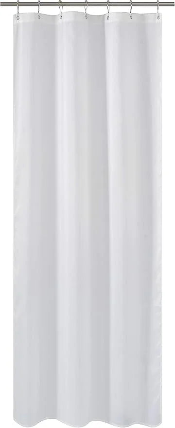 N&Y HOME Fabric Shower Curtain or Liner 36 x 72 Inches Bath Stall Size with 2 Bottom Magnets, Hotel Quality, Washable, Water Repellent, White Spa Bathroom Curtains with Grommets, 36x72 - ModernBath