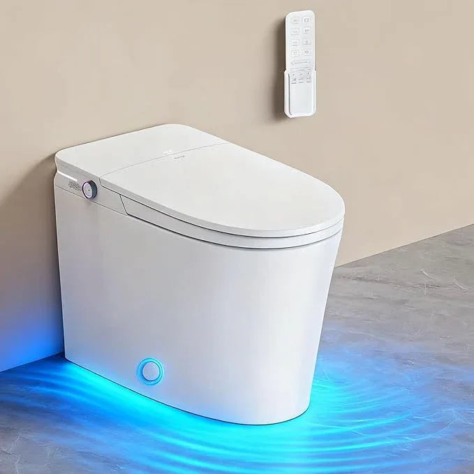 Rivix Ceramic Smart Toilet with Bidet Built-In,Bidet Toilet Auto Open/Close Lid, ADA Comfort Height One-Piece Toilet,Toilet With Bidet Built in Auto Deodorizer, Night Light & Digital Display - ModernBath