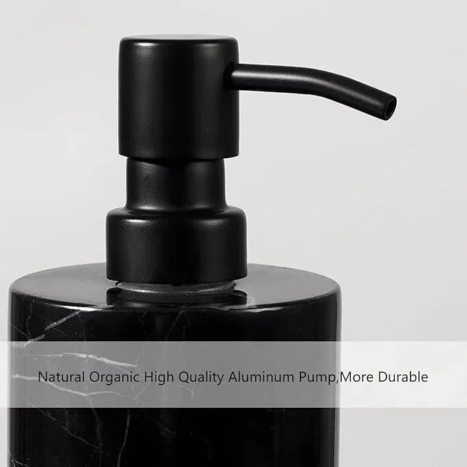 Elegant Black Marble Bath Essentials - Elevate Your Bathroom with Luxurious, Timeless Design,Marble Bath Accessories, Craftsmanship (Soap Pump) - ModernBath