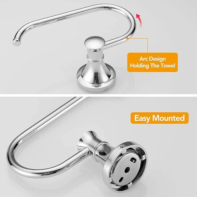 BESy Polished Chrome Toilet Tissue Paper Holder Polished Chrome Bathroom Accessories Toilet roll Paper Hanger, Wall Mounted, Rustproof - ModernBath