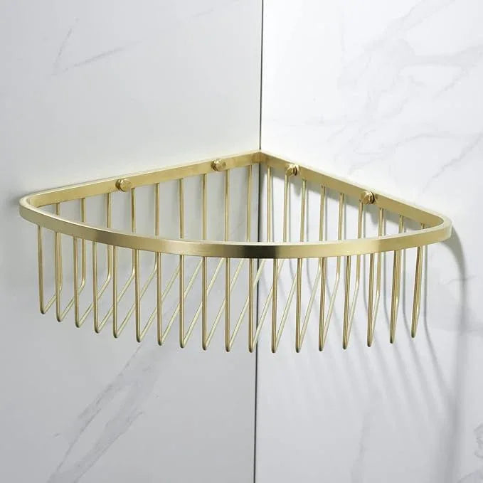 Segistan Corner Shower Caddy Organizer, SUS304 Stainless Steel Heavy Duty Rust-Proof Shelf Organizer, Wall Mounted Storage Rack for Bathroom Kitchen, Brushed Gold - ModernBath