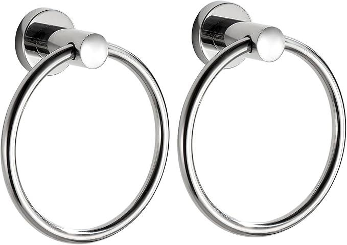 BGL Towel Ring for Bathroom, 2 Pack Stainless Steel 304 Polished Chrome Plated Wall Mount Towel Holders - ModernBath