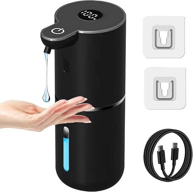 OHIFAST Automatic Liquid Soap Dispenser Touchless, USB Rechargeable Smart Hand Soap Dispenser, 6-Level Adjustable, 12.8oz/380mL, Compatible with Thick Thin Dish Soap for Bathroom Kitchen-Black - ModernBath