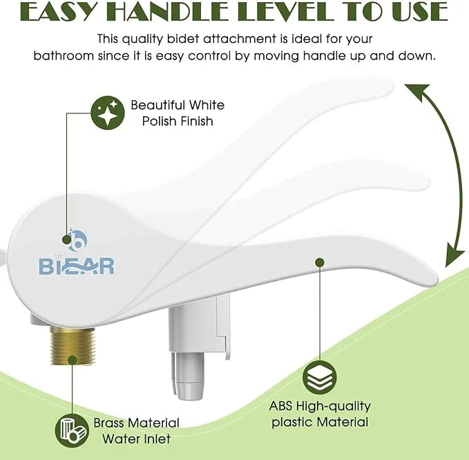 6mm Slim Bidet with Filter, Bidet Attachment for Toilet, Bidets Toilet Seat Sprayer Jet with Dual Nozzles Front & Back Washing for Women Men Easy Use Right Handle Non-Electric Fresh Cold Water Bidets - ModernBath