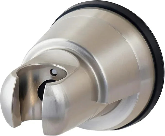 Hibbent Vacuum Suction Cup Shower Head Holder, Removable Shower Head Bracket, Height Adjustable Wall Mount ABS Plastic Suction Holder for Handheld Showerhead, Brushed Nickel - ModernBath