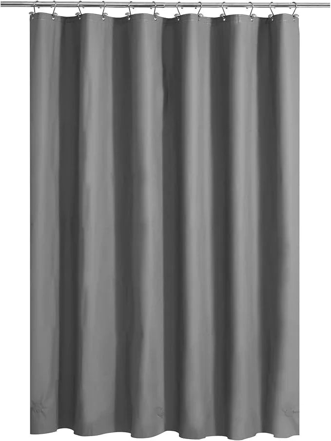 Barossa Design Gray Shower Curtain Liner - Premium PEVA Shower Liner for Bathroom, BPA & PVC Free, No Chemical Smell, Lightweight Standard Size Bath Curtain with 3 Magnets, Metal Grommets - Dark Gray - ModernBath