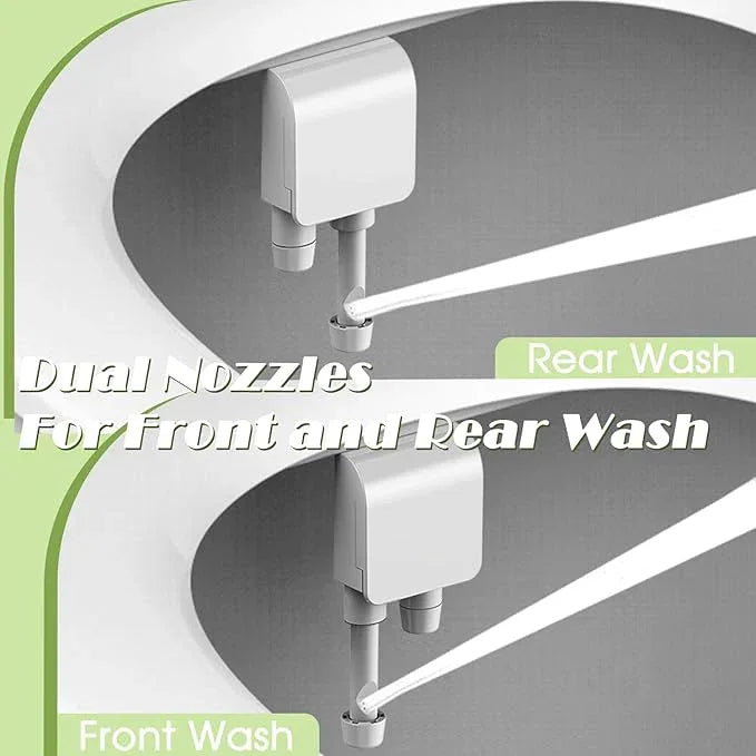 6mm Slim Bidet, Bidet Attachment for Toilet, Bidet Toilet Seat Sprayer Jet with Dual Nozzles Front & Back Washing for Women Men Easy Use Right Handle Non-Electric Fresh Cold Water Bidet - ModernBath