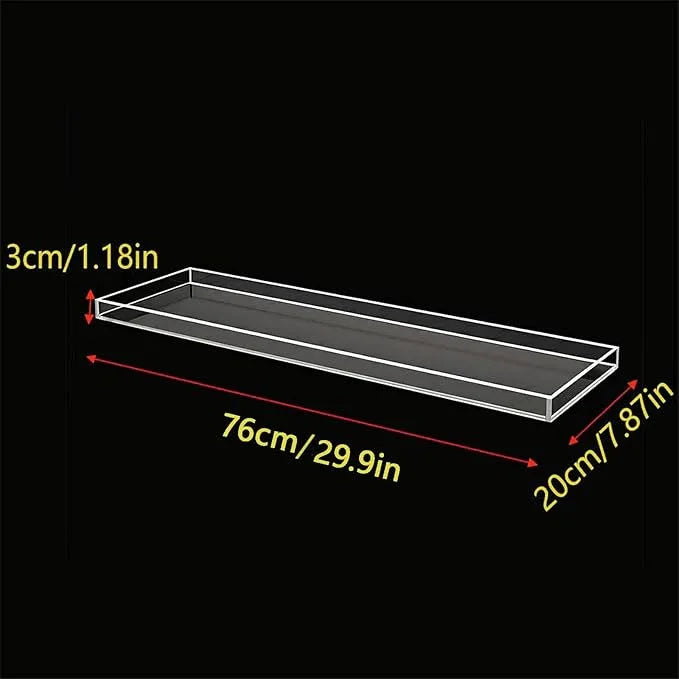 Clear Acrylic Bathtub Tray – Waterproof & Stylish Bath Caddy | Luxury Tub Tray for Relaxation (29.9" x 7.87" x 1.18") - ModernBath
