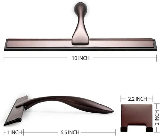 Hiware All-Purpose Shower Squeegee for Shower Doors, Bathroom, Window and Car Glass - Bronze, Stainless Steel, 10 Inches - ModernBath
