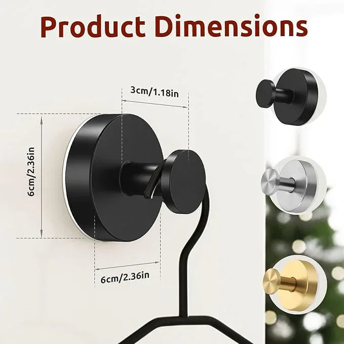 Upgraded Suction Cup Hooks for Door Wreaths, Heavy Duty Wreath Hangers for Front Door, Glass Window and Outdoor use, Strong Suction Vacuum Hook for Towels, Robes & Decorations(4 Pack, Black) - ModernBath