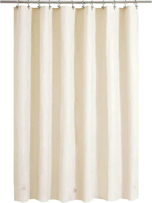 Barossa Design Beige Shower Curtain Liner - Premium PEVA, BPA & PVC Free, No Chemical Smell, Lightweight Standard Size Shower Curtain with 3 Magnets, Metal Grommets - Beige - ModernBath