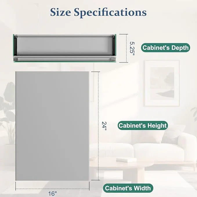 Bathroom Medicine Cabinet Mirror with Storage, 16 Inch x 24 Inch Silver Medicine Cabinet with Single Door & Adjustable Shelves for Vanity, Aluminum Surface, Wall-Mount or Recessed - ModernBath