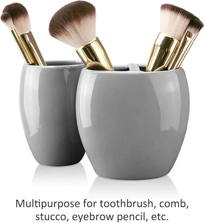 4-Piece Ceramic Bathroom Accessory Set, Bathroom Accessories Set Includes Soap Dispenser, Toothbrush Holder, Tumbler, Soap Dish, Complete Bathroom Ensemble Sets for Bath Decor, Ideas Home Gift - ModernBath