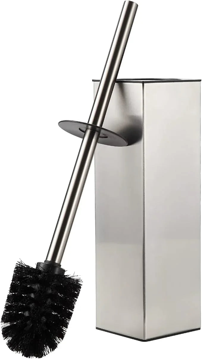 BGL Toilet Brush Holder Freestanding,Brushed Nickel,304 Stainless Steel,SUS304 Toilet Bowl Brush and Holder for Bathroom - Space Saving,Sturdy,Deep Cleaning,Covered Brush - ModernBath