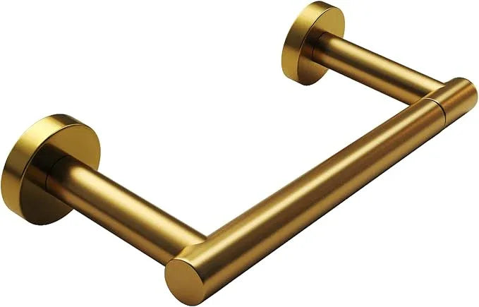Dark Gold Toilet Paper Holder, Double Post Pivoting Bathroom Roll Tissue Holder Wall Mount Matte Finish - ModernBath