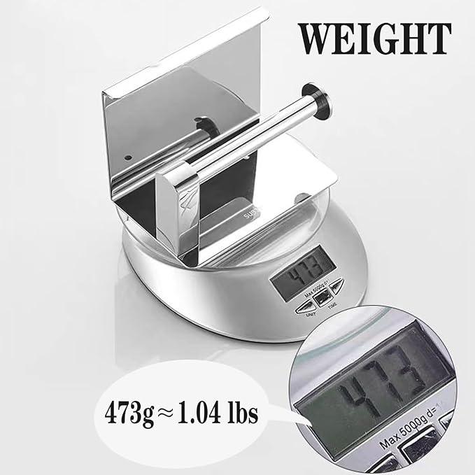 Toilet Paper Holder with Phone Shelf Stainless Steel Bathroom Tissue Roll Holder Wall Mounted Toilet Paper Roll Storage Polished Chrome Finished - ModernBath