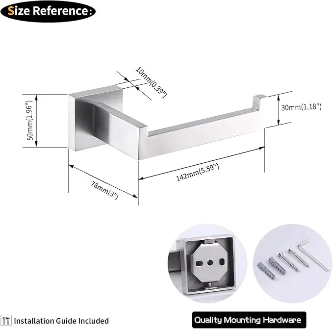 GERZWY Toilet Paper Holder Paper Towel Dispenser Tissue Roll Hanger Wall Mounted Brushed Stainless Steel FG1605-LS - ModernBath