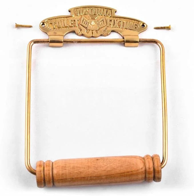 Renovators Supply Toilet Paper Holder - Antique Wall Mount Toilet Paper Holder - Sanitary Paper Holder - Vintage Bathroom Decor - Colonial Tissue Holder - Polished Brass, Victorian, Pack of 1 - ModernBath