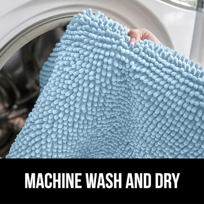 GORILLA GRIP Bathroom Rug Sets, Soft Chenille 2 Piece Area Rugs Set, Toilet Base Mat and 30x20 Carpet, Absorbent Microfiber Washable Mats Dry Quickly, Home Décor and Bath Room Accessories, Sky - ModernBath