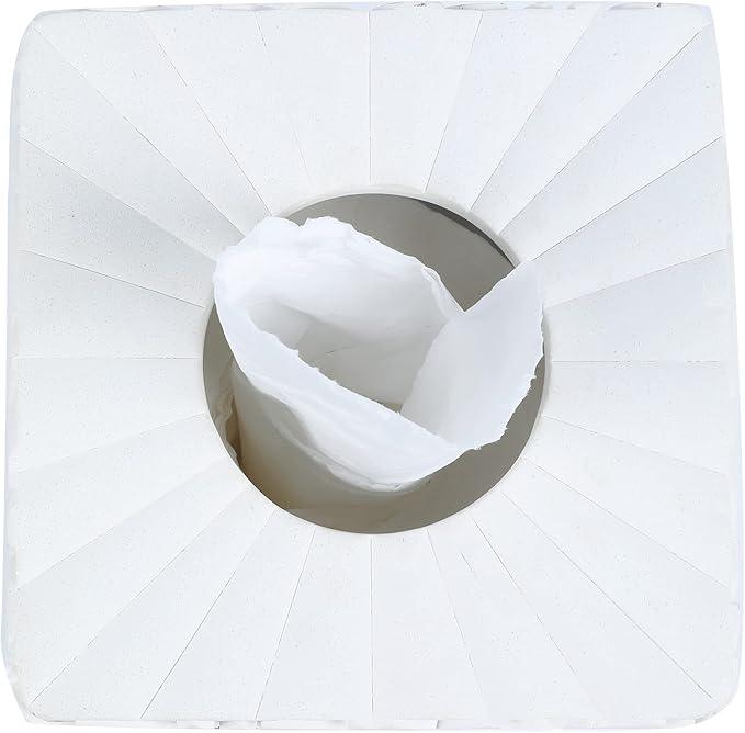 Hymmah Modern Square Tissue Box Cover Holder,Bathroom Accessories Decor Unique Design Tissue Box Cover for Bathroom Vanity Counter Tops Also Great for Bedrooms and Living Rooms - ModernBath