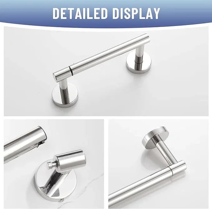 BVL Toilet Paper Holder Polished Chrome Wall Mount Stainless Steel 304 Large Mega Roll - ModernBath