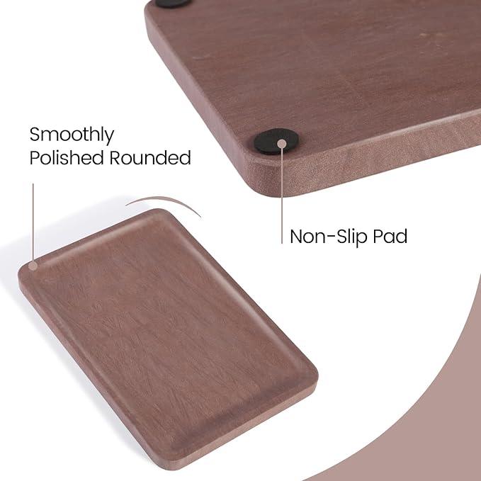 Karibiber Marble Vanity Tray, 11.8in Sandstone Bathroom Kitchen Tray for Countertop, Decorative Dresser Organizer, Perfume Storage, Jewelry Holder, Brown Stone Gift for Man - ModernBath