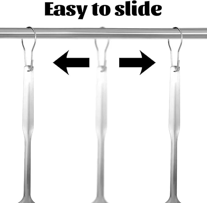 200 PCS Shower Curtain Hooks, Rust-Proof Metal Bathroom Curtain Rings for Bathroom Shower Rods Curtains（Silver） - ModernBath