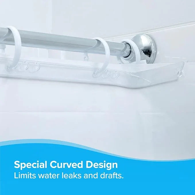 SlipX Solutions No Mess Splash Guard for Shower & Bathtub Curtain Liners | Bath Accessories to Keep Water Where It Belongs for A Non-Slip Bathroom Floor | Adhesive Free, Easy to Attach | 2 Per Pack - ModernBath