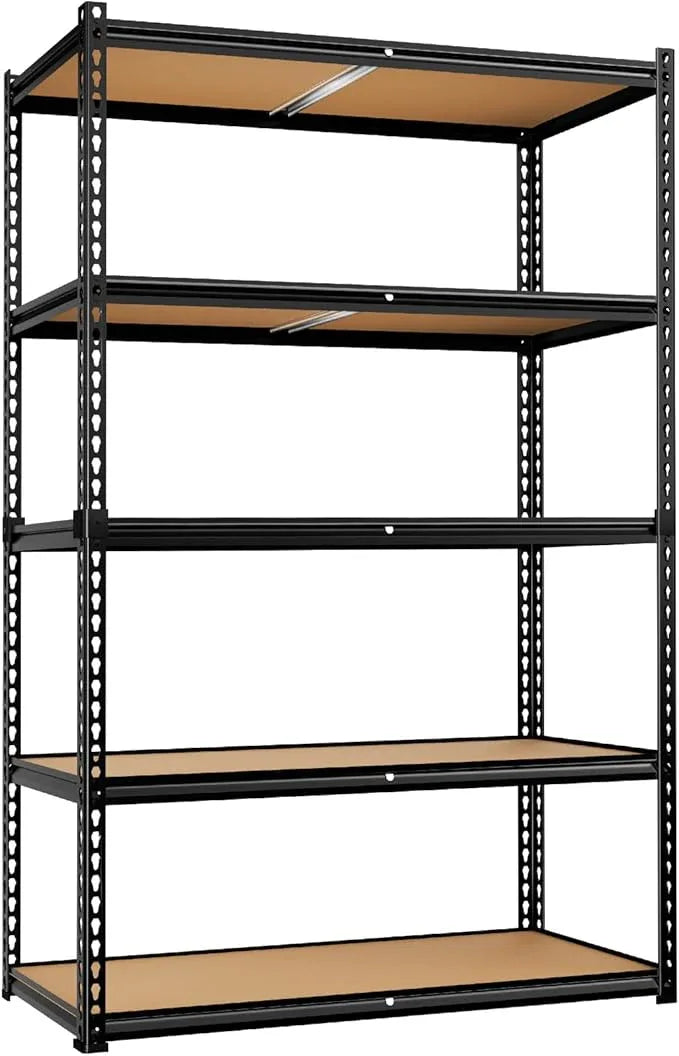 LEVELEVE 5-Tier Storage Shelving Unit, 2020 lbs Capacity, Heavy Duty Adjustable Metal Utility Shelf, 48" L x 18" W x 73" H for Garage, Kitchen, Pantry, Basement, Bathroom, Laundry - ModernBath