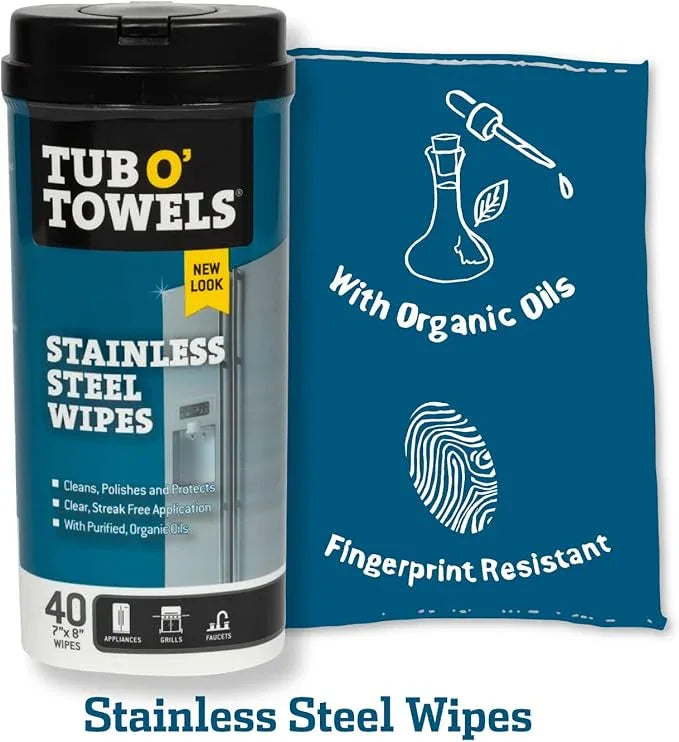 Tub O' Towels Household Cleaning Wipes Variety Pack, 7" x 8", 4-Pack - ModernBath