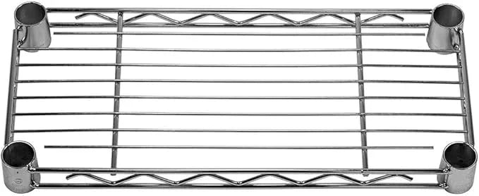 Shelving Inc. 8" d x 18" w Chrome Wire Shelving with 3 Tier Shelves, Weight Capacity 800lbs Per Shelf - ModernBath